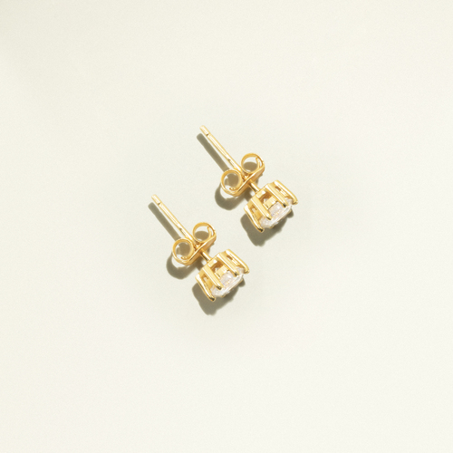 24Kt Gold Plated Zirconia Stud Earrings (Pair)
